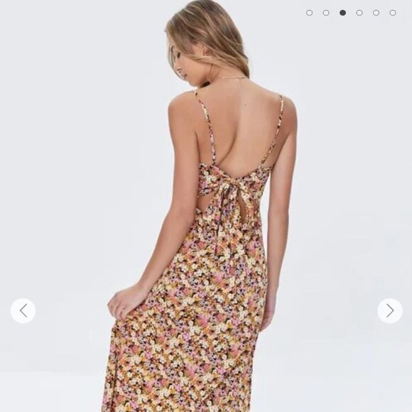 Floral Print Tie-Back Dress XS - Picture 8 of 10